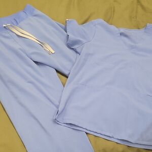 Figs Ceil Blue Scrub Set
